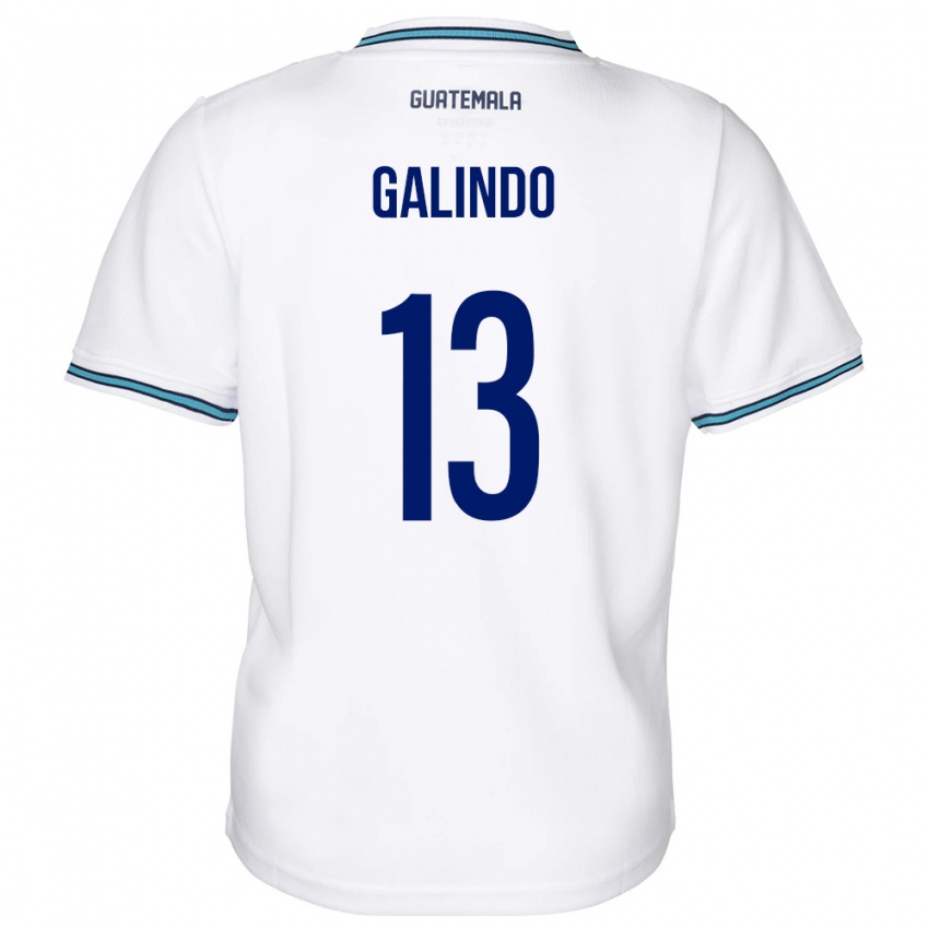 Criança Camisola Guatemala Alejandro Galindo #13 Branco Principal 24-26 Camisa Brasil