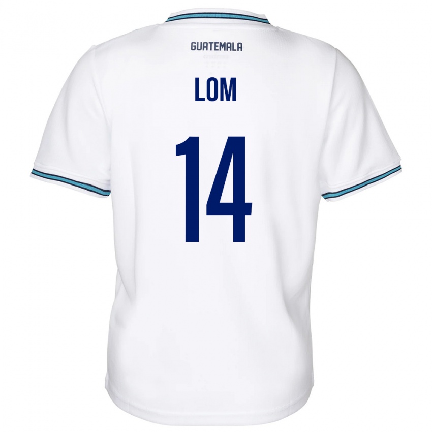 Criança Camisola Guatemala Darwin Lom #14 Branco Principal 24-26 Camisa Brasil