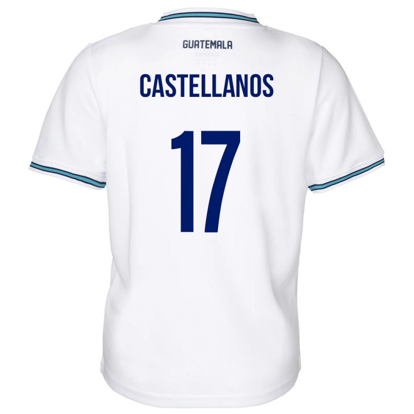 Criança Camisola Guatemala Óscar Castellanos #17 Branco Principal 24-26 Camisa Brasil