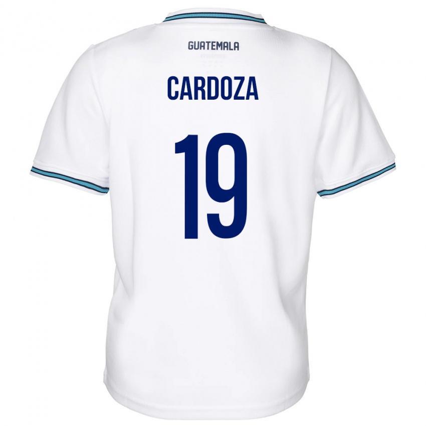 Criança Camisola Guatemala Elmer Cardoza #19 Branco Principal 24-26 Camisa Brasil