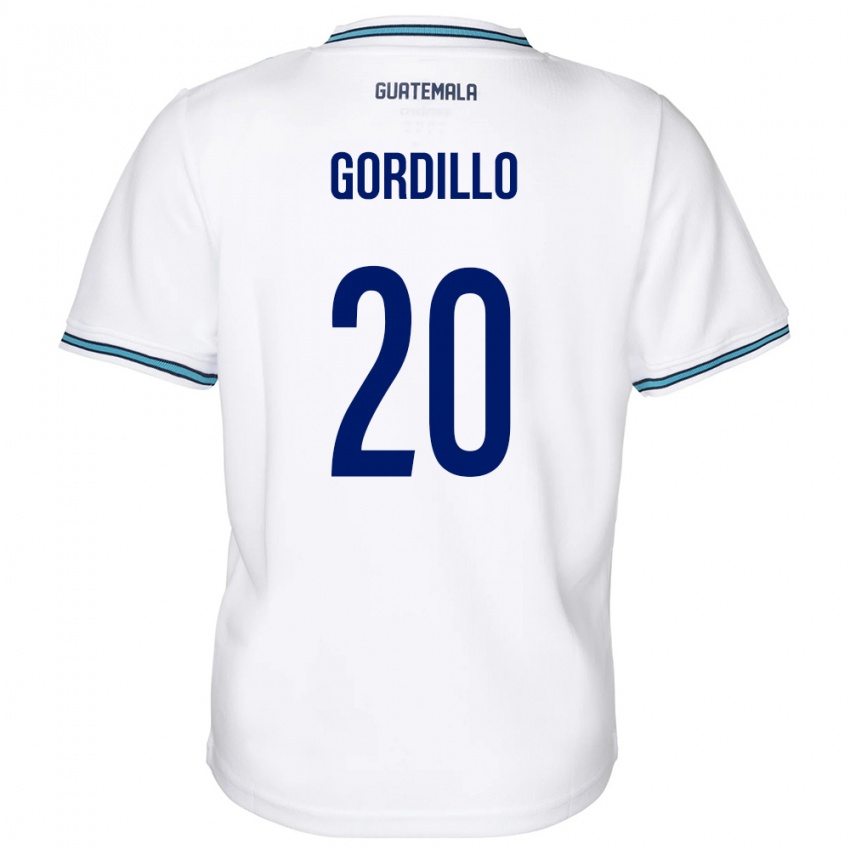 Criança Camisola Guatemala Gerardo Gordillo #20 Branco Principal 24-26 Camisa Brasil