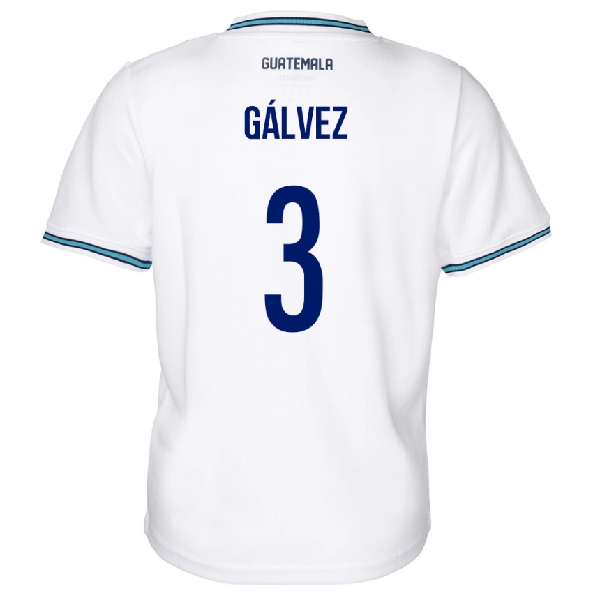 Criança Camisola Guatemala Fredy Gálvez #3 Branco Principal 24-26 Camisa Brasil