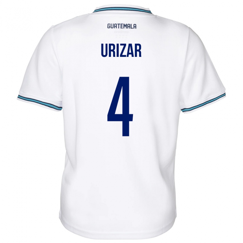 Criança Camisola Guatemala Jeshua Urizar #4 Branco Principal 24-26 Camisa Brasil