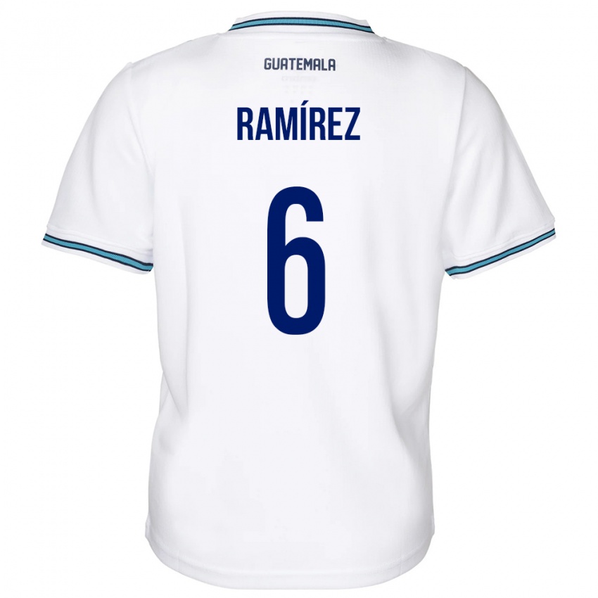 Criança Camisola Guatemala Kevin Ramírez #6 Branco Principal 24-26 Camisa Brasil