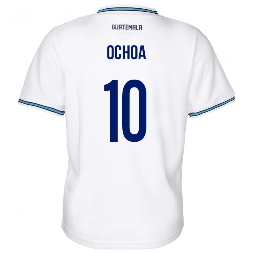 Criança Camisola Guatemala José Ochoa #10 Branco Principal 24-26 Camisa Brasil