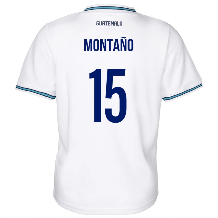 Criança Camisola Guatemala Figo Montaño #15 Branco Principal 24-26 Camisa Brasil