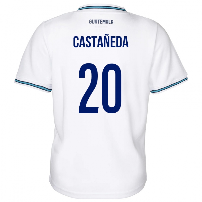 Criança Camisola Guatemala Brayam Castañeda #20 Branco Principal 24-26 Camisa Brasil