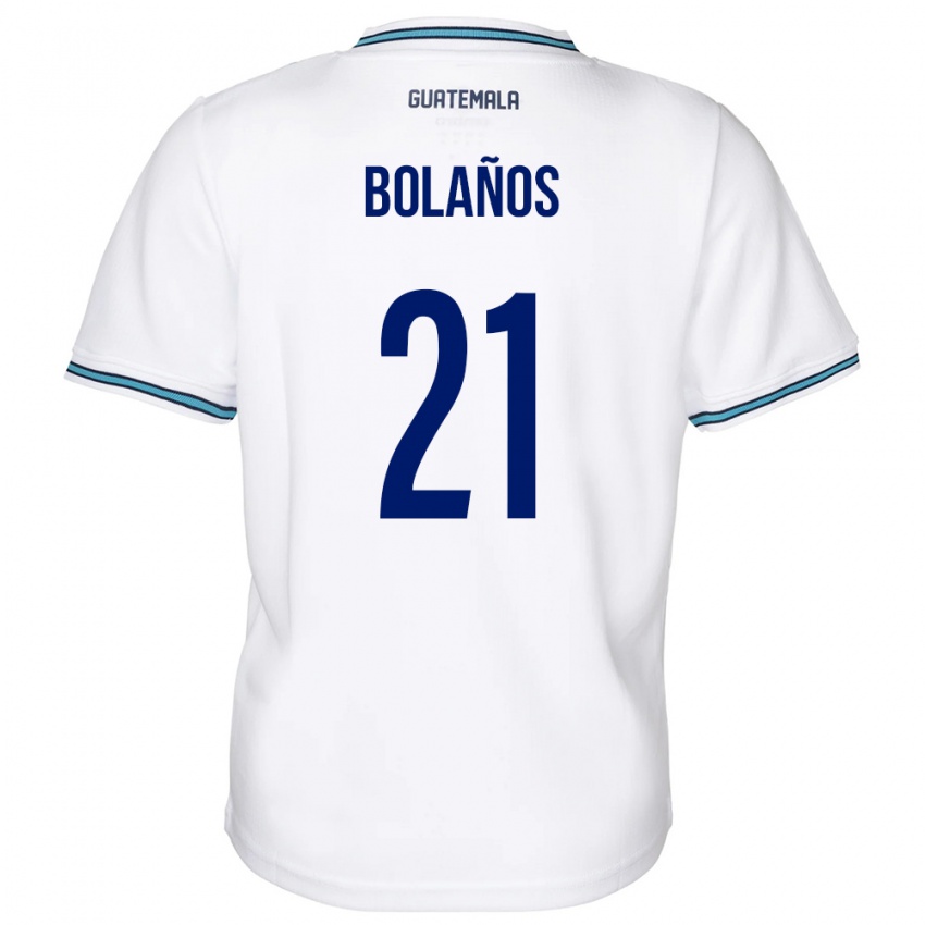 Criança Camisola Guatemala Diego Bolaños #21 Branco Principal 24-26 Camisa Brasil