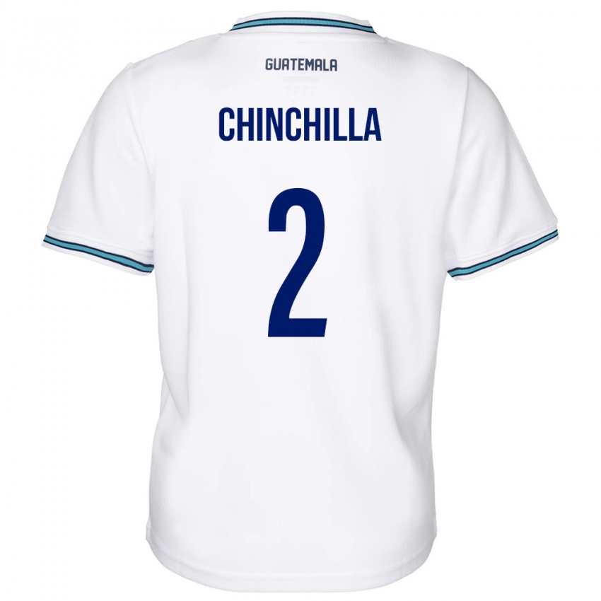 Criança Camisola Guatemala Nicolás Chinchilla #2 Branco Principal 24-26 Camisa Brasil