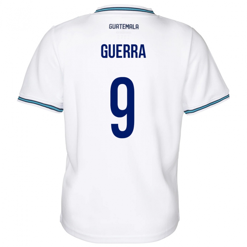 Criança Camisola Guatemala Oseas Guerra #9 Branco Principal 24-26 Camisa Brasil