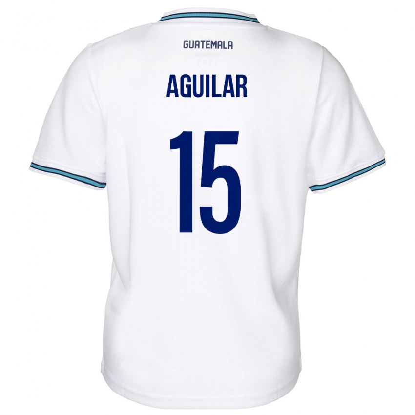 Criança Camisola Guatemala Carlos Aguilar #15 Branco Principal 24-26 Camisa Brasil