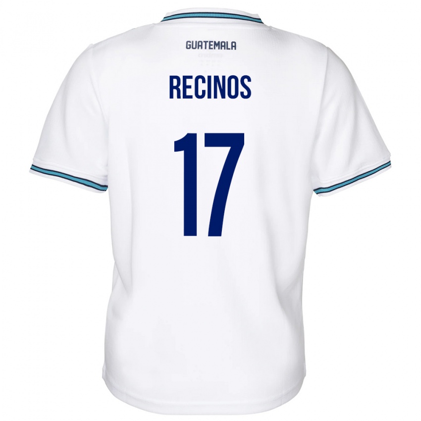 Criança Camisola Guatemala Antony Recinos #17 Branco Principal 24-26 Camisa Brasil