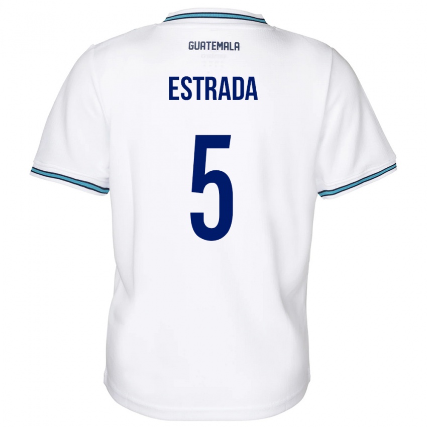 Criança Camisola Guatemala Elizabeth Estrada #5 Branco Principal 24-26 Camisa Brasil