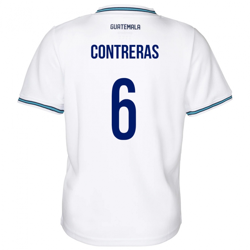 Criança Camisola Guatemala María Contreras #6 Branco Principal 24-26 Camisa Brasil