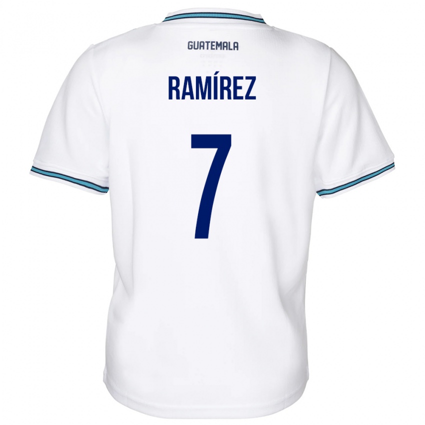 Criança Camisola Guatemala Leslie Ramírez #7 Branco Principal 24-26 Camisa Brasil