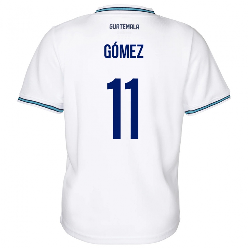 Criança Camisola Guatemala Savianna Gómez #11 Branco Principal 24-26 Camisa Brasil