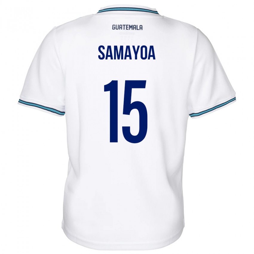 Criança Camisola Guatemala Giselle Samayoa #15 Branco Principal 24-26 Camisa Brasil