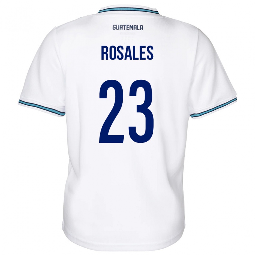 Criança Camisola Guatemala Yareni Rosales #23 Branco Principal 24-26 Camisa Brasil