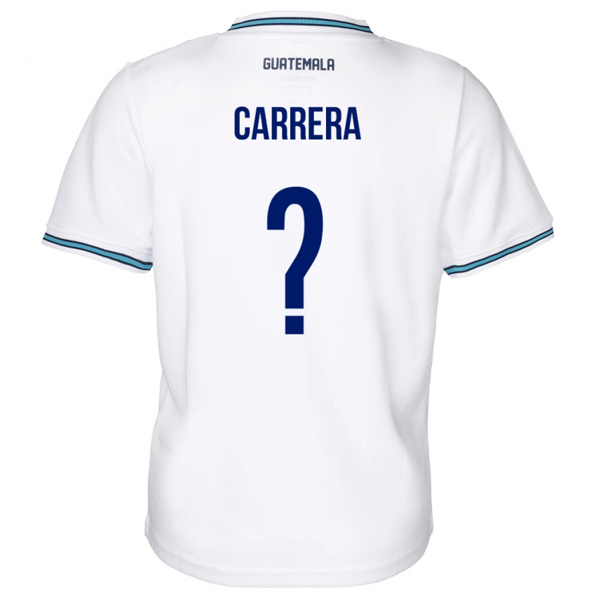 Criança Camisola Guatemala Naydelin Carrera #0 Branco Principal 24-26 Camisa Brasil