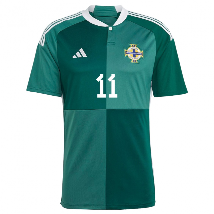 Criança Camisola Irlanda Do Norte Cole Brannigan #11 Verde Principal 24-26 Camisa Brasil