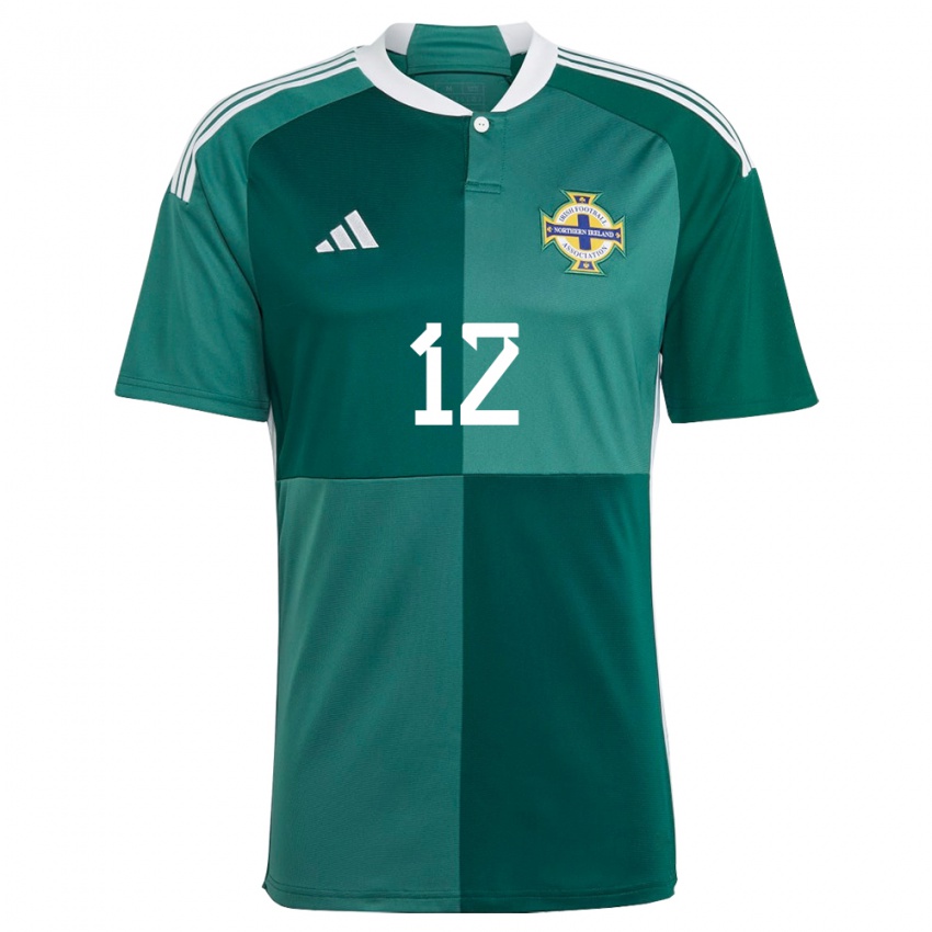 Criança Camisola Irlanda Do Norte Pierce Charles #12 Verde Principal 24-26 Camisa Brasil