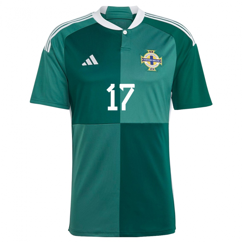 Criança Camisola Irlanda Do Norte Caragh Hamilton #17 Verde Principal 24-26 Camisa Brasil