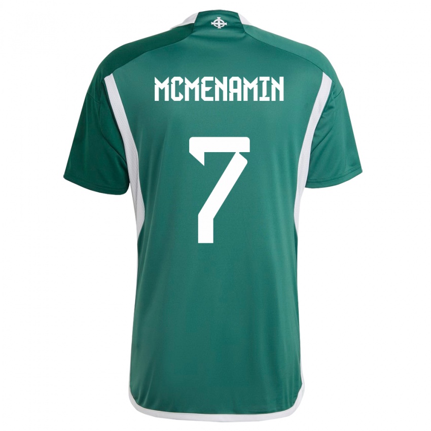 Criança Camisola Irlanda Do Norte Conor Mcmenamin #7 Verde Principal 24-26 Camisa Brasil