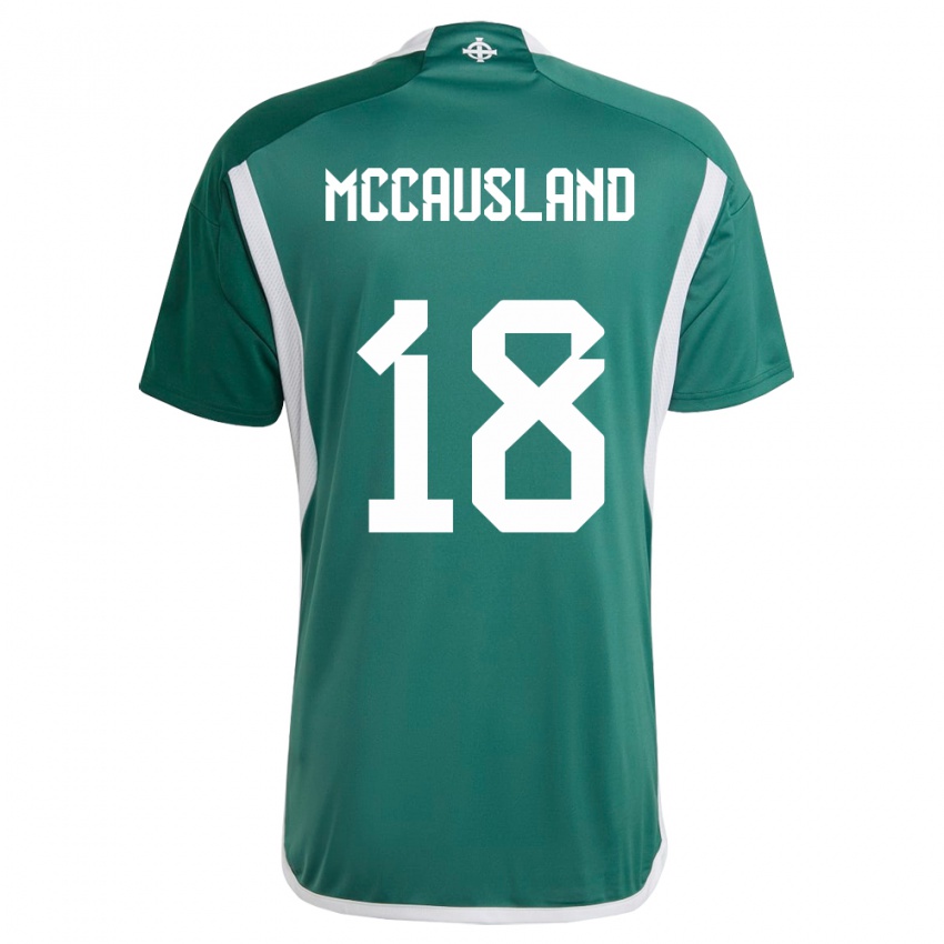 Criança Camisola Irlanda Do Norte Ross Mccausland #18 Verde Principal 24-26 Camisa Brasil