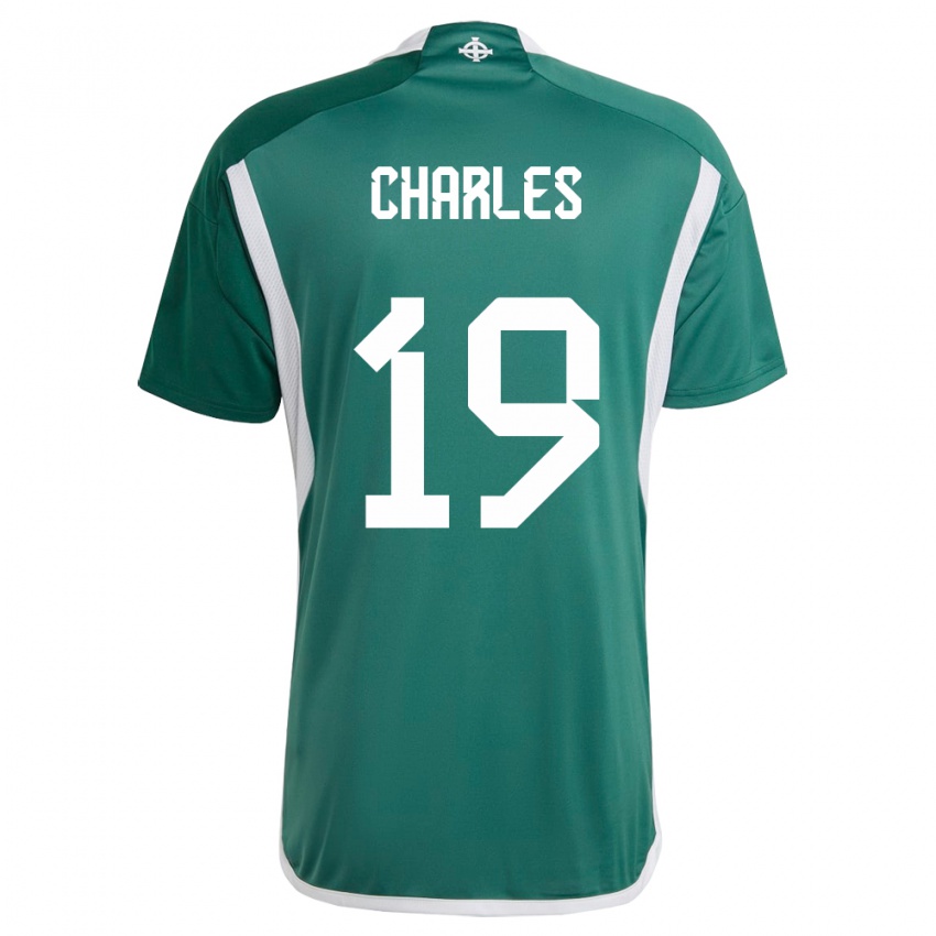 Criança Camisola Irlanda Do Norte Shea Charles #19 Verde Principal 24-26 Camisa Brasil