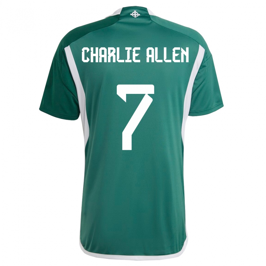 Criança Camisola Irlanda Do Norte Charlie Allen #7 Verde Principal 24-26 Camisa Brasil