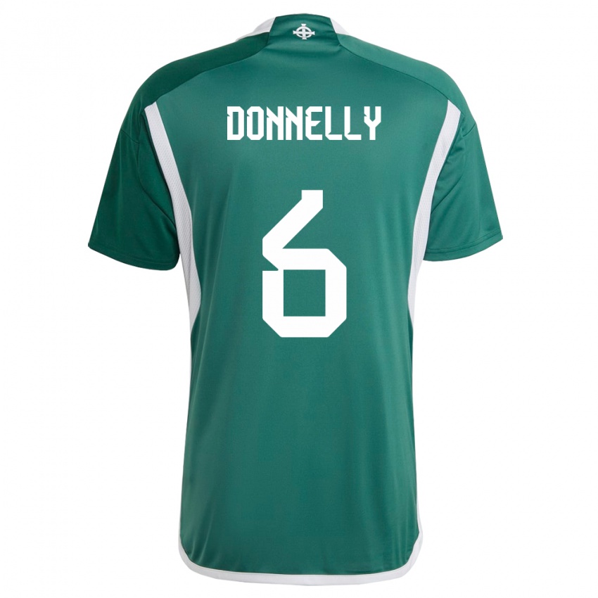 Criança Camisola Irlanda Do Norte Ryan Donnelly #6 Verde Principal 24-26 Camisa Brasil