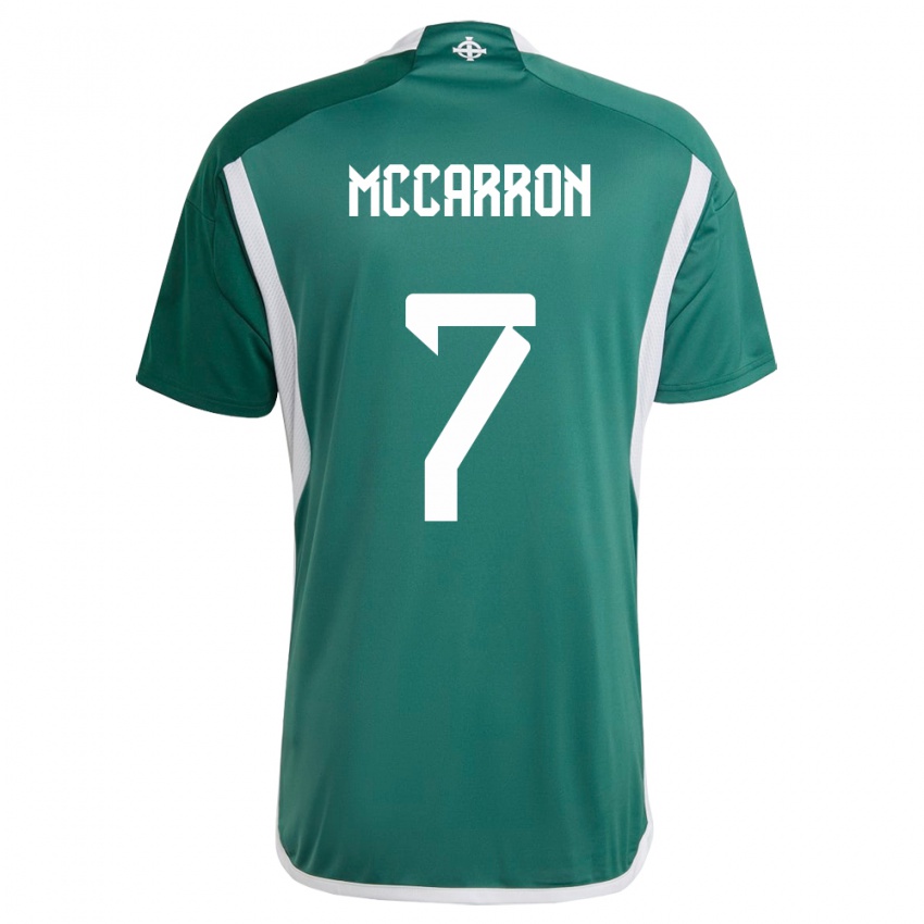 Criança Camisola Irlanda Do Norte Chloe Mccarron #7 Verde Principal 24-26 Camisa Brasil