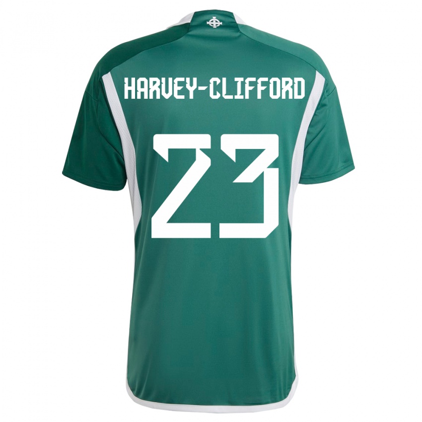 Criança Camisola Irlanda Do Norte Maddy Harvey-Clifford #23 Verde Principal 24-26 Camisa Brasil