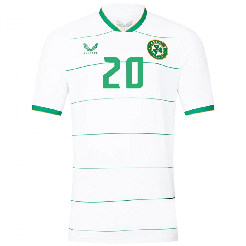 Criança Camisola Irlanda Ellen Dolan #20 Branco Alternativa 24-26 Camisa Brasil