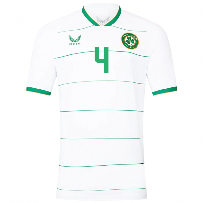 Criança Camisola Irlanda Shane Duffy #4 Branco Alternativa 24-26 Camisa Brasil