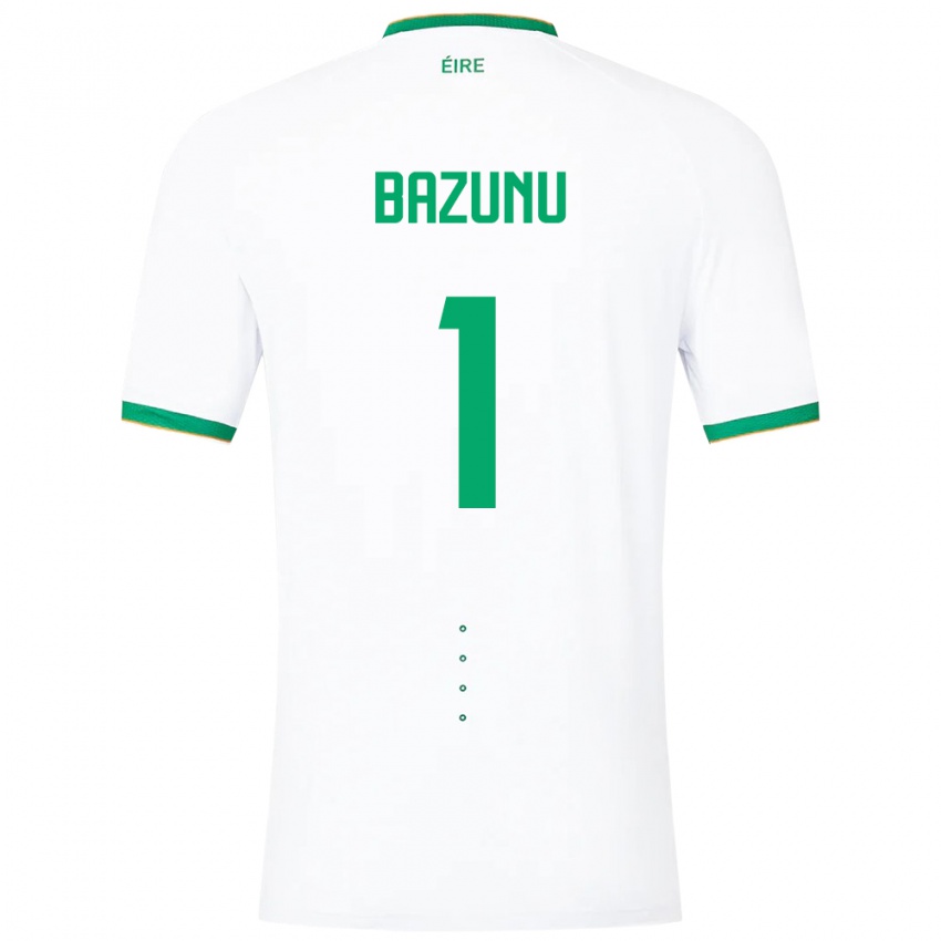 Criança Camisola Irlanda Gavin Bazunu #1 Branco Alternativa 24-26 Camisa Brasil