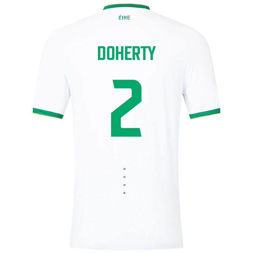 Criança Camisola Irlanda Matt Doherty #2 Branco Alternativa 24-26 Camisa Brasil