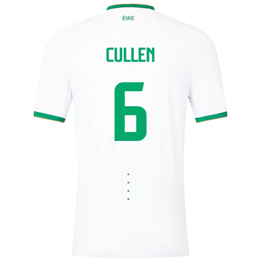 Criança Camisola Irlanda Josh Cullen #6 Branco Alternativa 24-26 Camisa Brasil