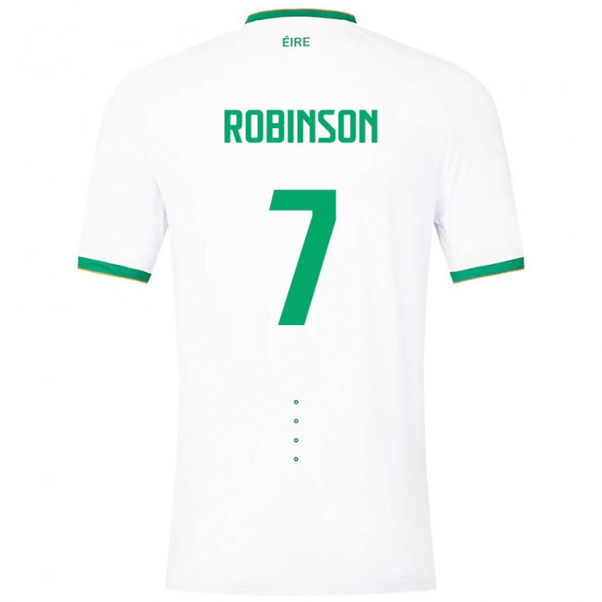 Criança Camisola Irlanda Callum Robinson #7 Branco Alternativa 24-26 Camisa Brasil