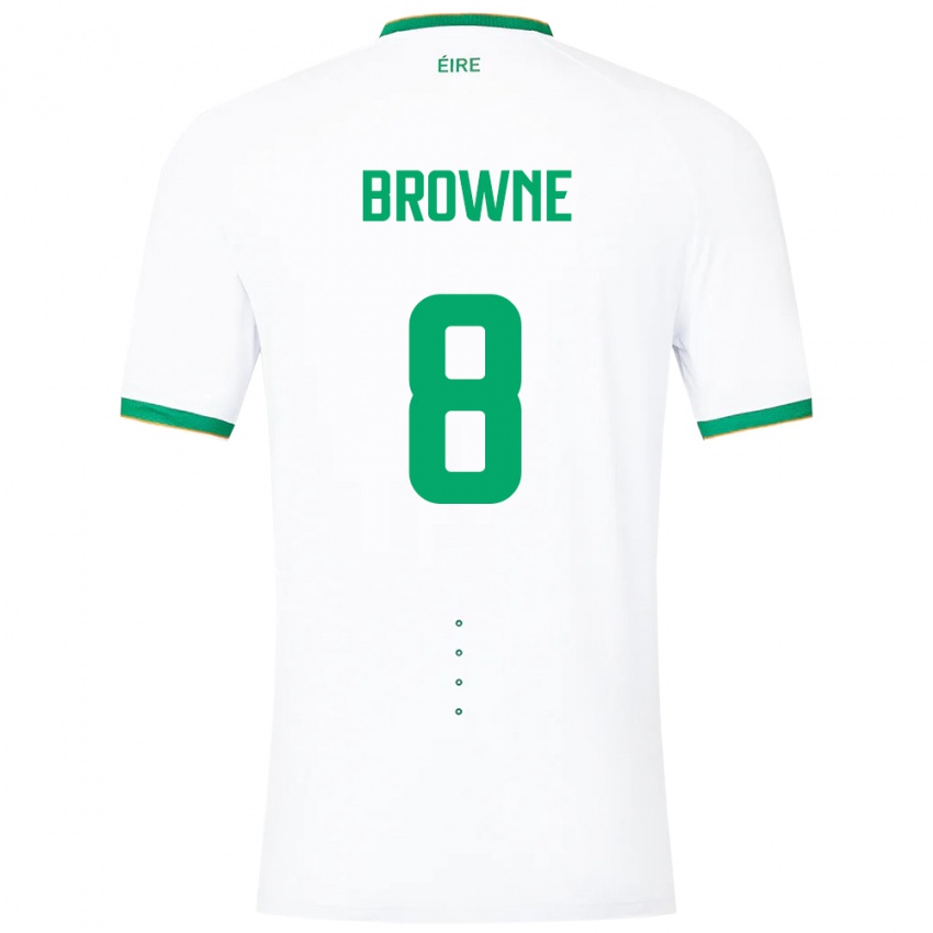 Criança Camisola Irlanda Alan Browne #8 Branco Alternativa 24-26 Camisa Brasil