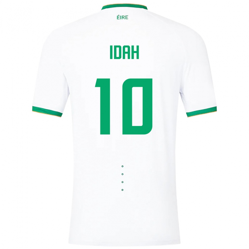 Criança Camisola Irlanda Adam Idah #10 Branco Alternativa 24-26 Camisa Brasil