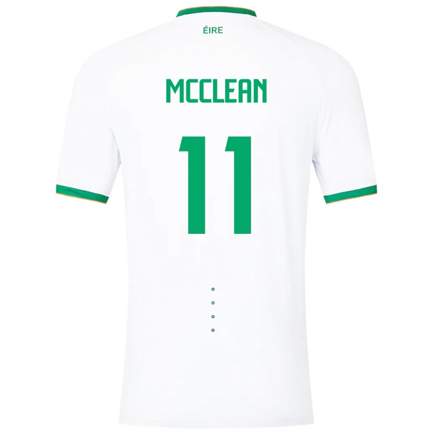 Criança Camisola Irlanda James Mcclean #11 Branco Alternativa 24-26 Camisa Brasil