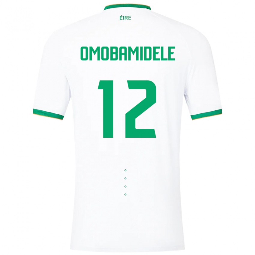 Criança Camisola Irlanda Andrew Omobamidele #12 Branco Alternativa 24-26 Camisa Brasil