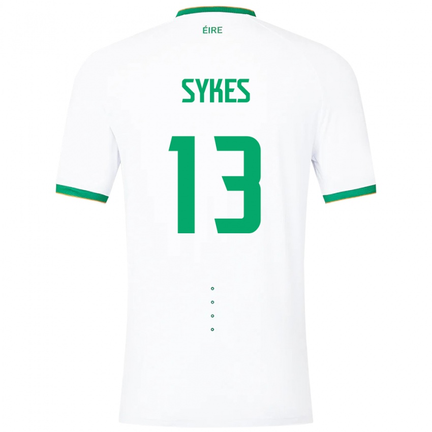 Criança Camisola Irlanda Mark Sykes #13 Branco Alternativa 24-26 Camisa Brasil