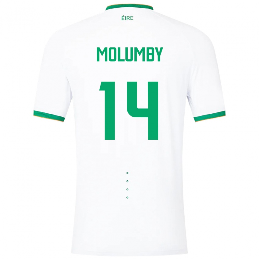 Criança Camisola Irlanda Jayson Molumby #14 Branco Alternativa 24-26 Camisa Brasil