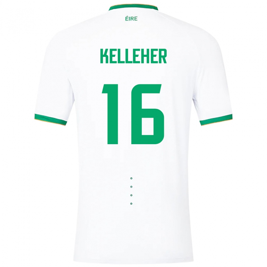 Criança Camisola Irlanda Caoimhín Kelleher #16 Branco Alternativa 24-26 Camisa Brasil