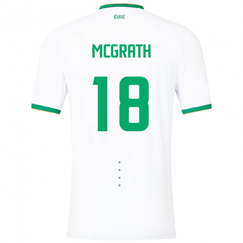 Criança Camisola Irlanda Jamie Mcgrath #18 Branco Alternativa 24-26 Camisa Brasil