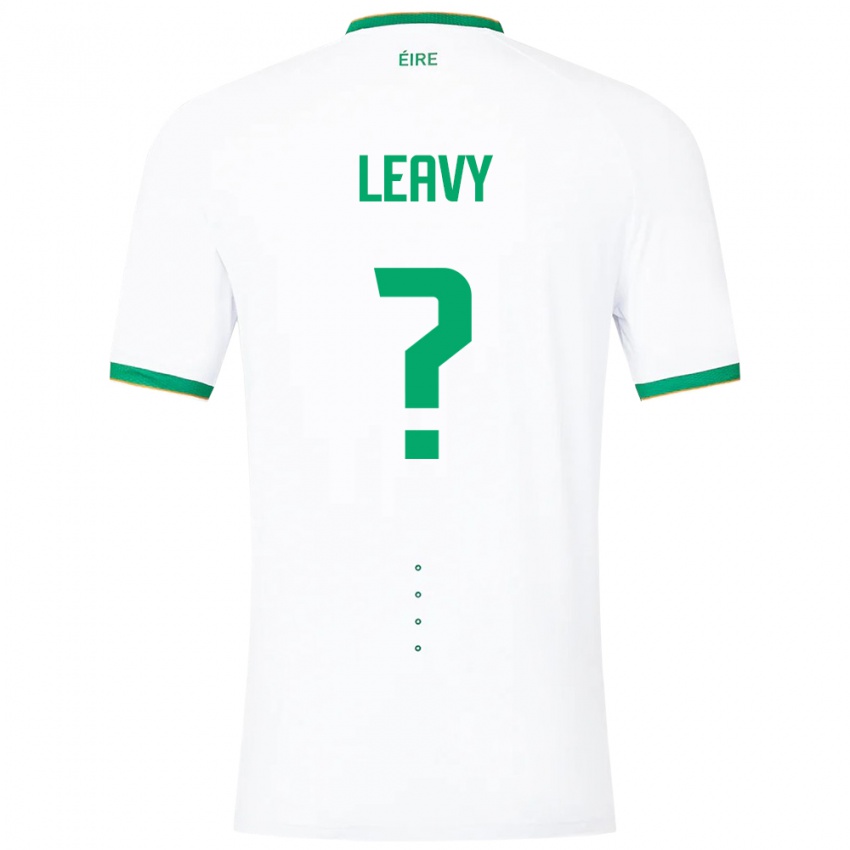 Criança Camisola Irlanda Kian Leavy #0 Branco Alternativa 24-26 Camisa Brasil