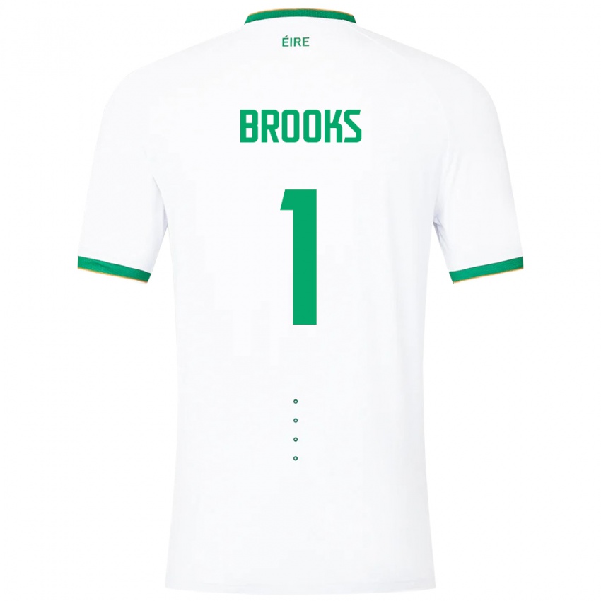 Criança Camisola Irlanda Tiernan Brooks #1 Branco Alternativa 24-26 Camisa Brasil