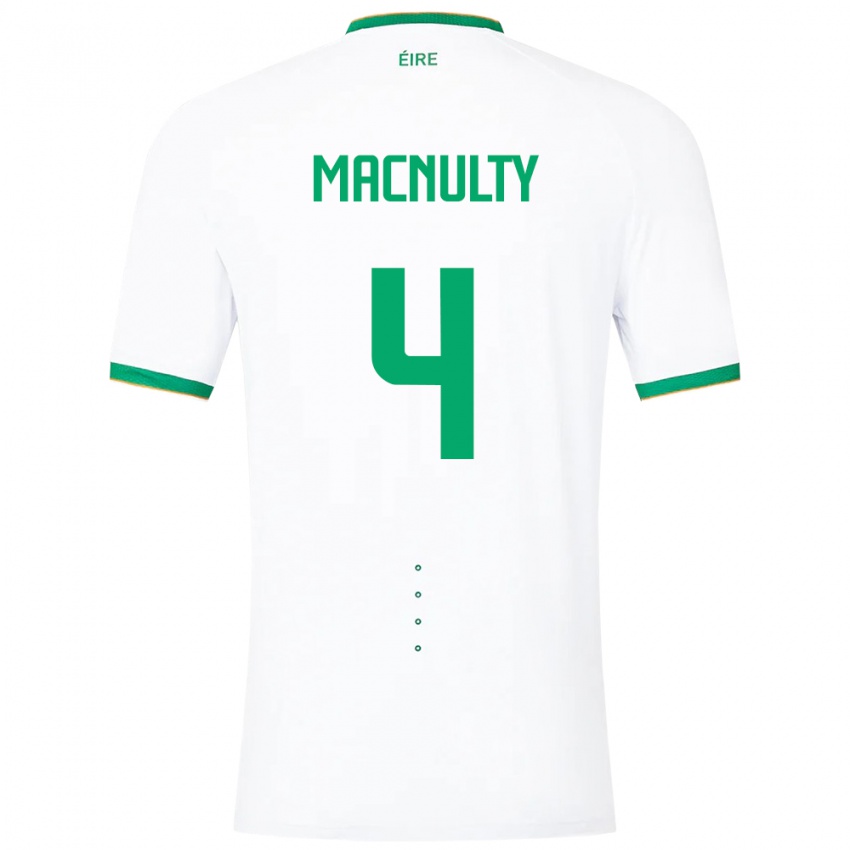 Criança Camisola Irlanda Anselmo García Macnulty #4 Branco Alternativa 24-26 Camisa Brasil